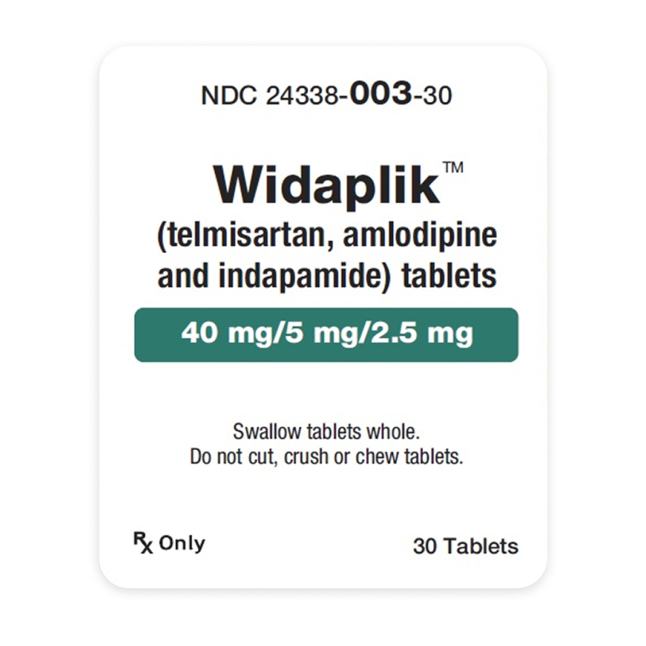 Widaplik(Telmisartan, Amlodipine and Indapamide)